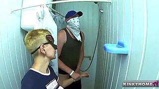 guy masturbates with his girlfriend in private