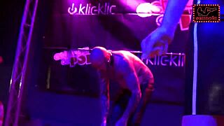 Mistress minerva and luis pardo in erotic festival tour in reus tarragona. They explore party scenes.