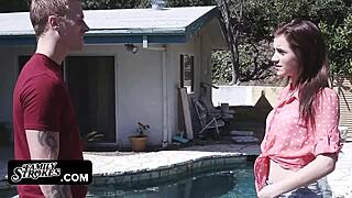 Sexy hottie Emma enjoys a fun adventure with a hard partner.