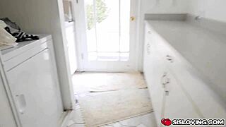 helping stepsister with her talent using a big butt plug