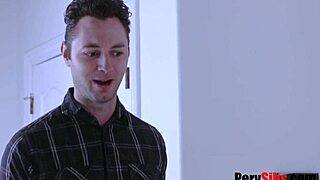 step bro takes advantage of guilt tripped sis, riding in missionary and cowgirl positions with moaning and ripped clothes.