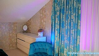 Blonde bombshell teases with big tits and solo play