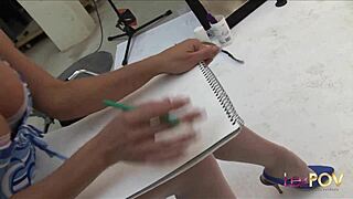 i meeted this huge tits artist an we licked each others big natural tits wit toys