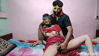 Indian couple shares horny intimate moments