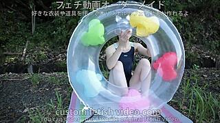 I enjoy watching a woman inflate her float.