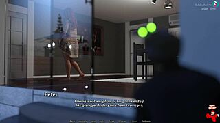 in this golden mean episode, a redhead character explores in lingerie during the 3d game adventure.