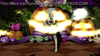 happy halloween dance with ibaraken and kasen in mmd