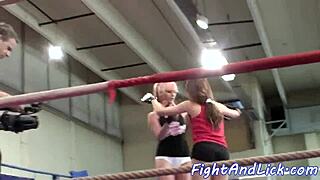 European Beauties Wrestling And Licking Each Other