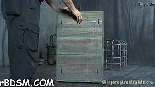 gagged cutie gets lifted before intense action in the room