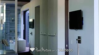 Puremature busty Brandi Love rides hard cock while watching wild porn