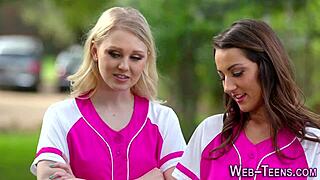 i hot petite teen scissor with the skinny brunett in threesom