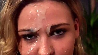 Watch The Spicy Model Get Jizz Shot On Her Face While Sucking It All!