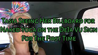 Tasia's First Billboard for Naked Yoga
