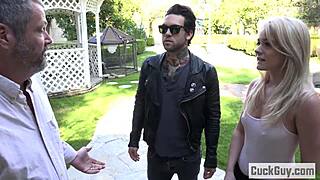 Happy birthday, honey! Lisey Sweet celebrates with bubble butt cuckold fun.