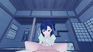 is this pov nighttime sex with hikage miyauchi the hottest hentai anal you've seen