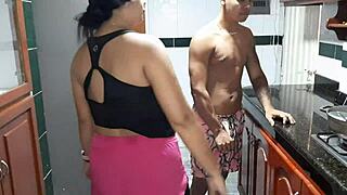 Hardcore Indian Cock Pounds While Cooking Dinner