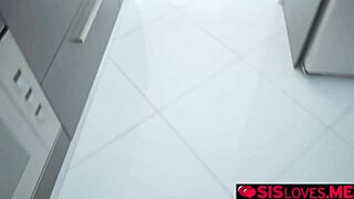 The stepsister's big tits bounce to the rhythm of her stepbrother's strokes in college