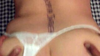 opening my wife's delicious ass cheeks in lingerie