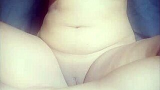 Teen latina with huge tits masturbates intensely in front of the camera