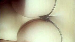 Teen latina with huge tits masturbates intensely in front of the camera