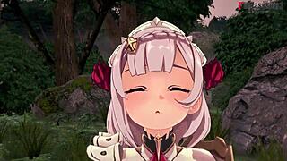 noelle gives a pov blowjob in genshin impact