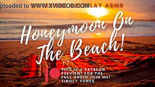 honeymoon sex on beach asmr boyfriend roleplay with moaning and choking