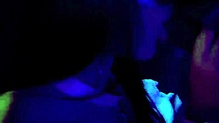 Transei with a well-endowed black guy in the nightclub vip at spicy club