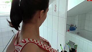 morrita gets fucked in the bathroom with blowjob and cum