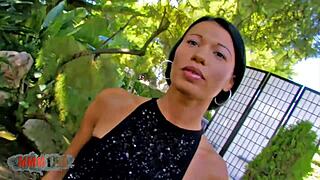 mademoiselle justine is out in the woods, getting her ass fucked hard by a big cock