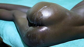 Ebony slut gets deep anal fuck with loads of cumshot