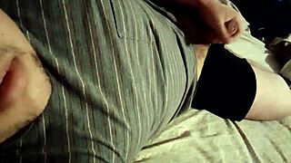 Masturbating alone at home with my big cock?