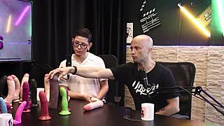 Eilani and Victor play with sheer red toys