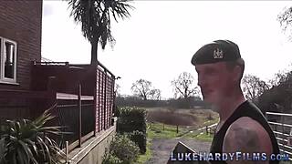 brit in glasses interacts with luke hardy in a group setting