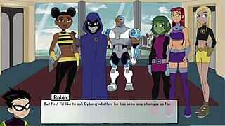 18Titans Episode 35 - Double Pussy Fuck In Anime Cartoon Game With Boobs And Big Tits!