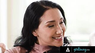 Hot girl invites sexy Haley Reed and bestie for house inauguration fun