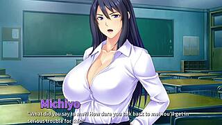 mommy sensei in horny homework, creampieing students left and right in anime