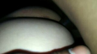 Petite tattooed girl bent over for big black cock doggystyle