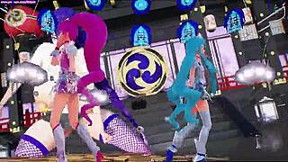 intense gooning compilation pmv with hentai anime dancing and music