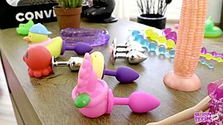 sweety plum cosplay blonde licks shoes in wild trailer