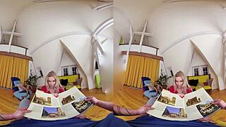 Czech VR 328 Features A Blonde With Huge Boobs In Various Positions.