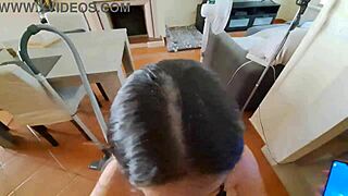 Latina maid fucks boss hourly until he cums