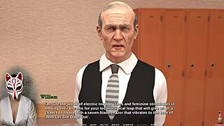 A professor and seductive women college girls with animated gameplay