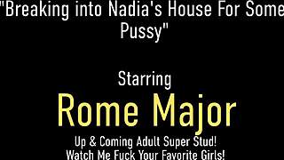 Hard Stallion Rome Major Stuffs Tight Babe Nadia Whites Hairy Pussy