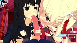 spider lily chisato and takina have 3p sex in pov hentai