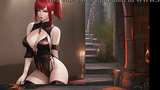 cherry's jerk off instructions in hentai game session 01