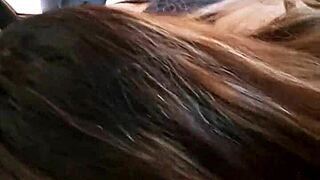 Deep throat latina bbw in the car