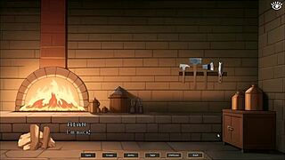 Tomboy love in hot forge hentai game ep 4 femdom titjob in the kitchen 😏