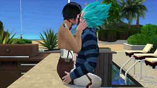 mikasa seduces vegeta and promises better sex than bulma