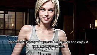 Cybil Bennett Sucks A Big Cock In This Provocative 3D Scene, Teasing With Her Skills