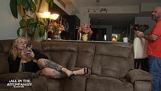 Guy fucks Skylar Vox, his stepdaughter's friend.